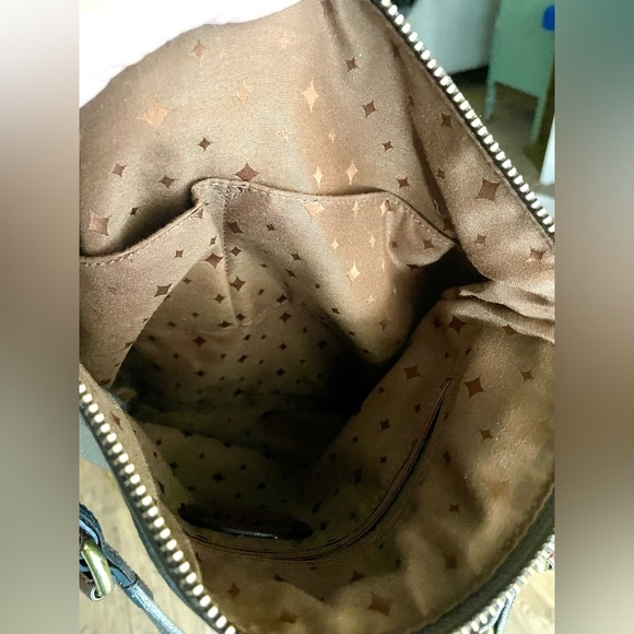 Vintage Fossil Crossbody Bag Purse Leather Metallic Bronze - Picture 9 of 9